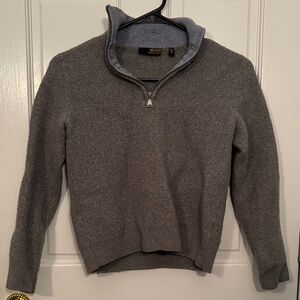 100% Fine Merino Wool Milano Charcoal Zip-Up Women’s XS/Youth L Sweater